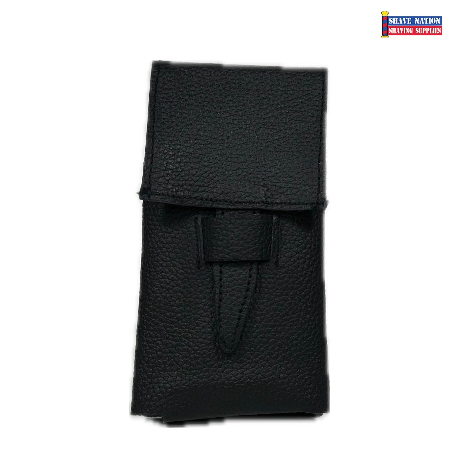 Shave Nation Black Leather Shaving Brush Case