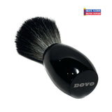 Dovo Black Synthetic Fiber Brush with Ebony Handle