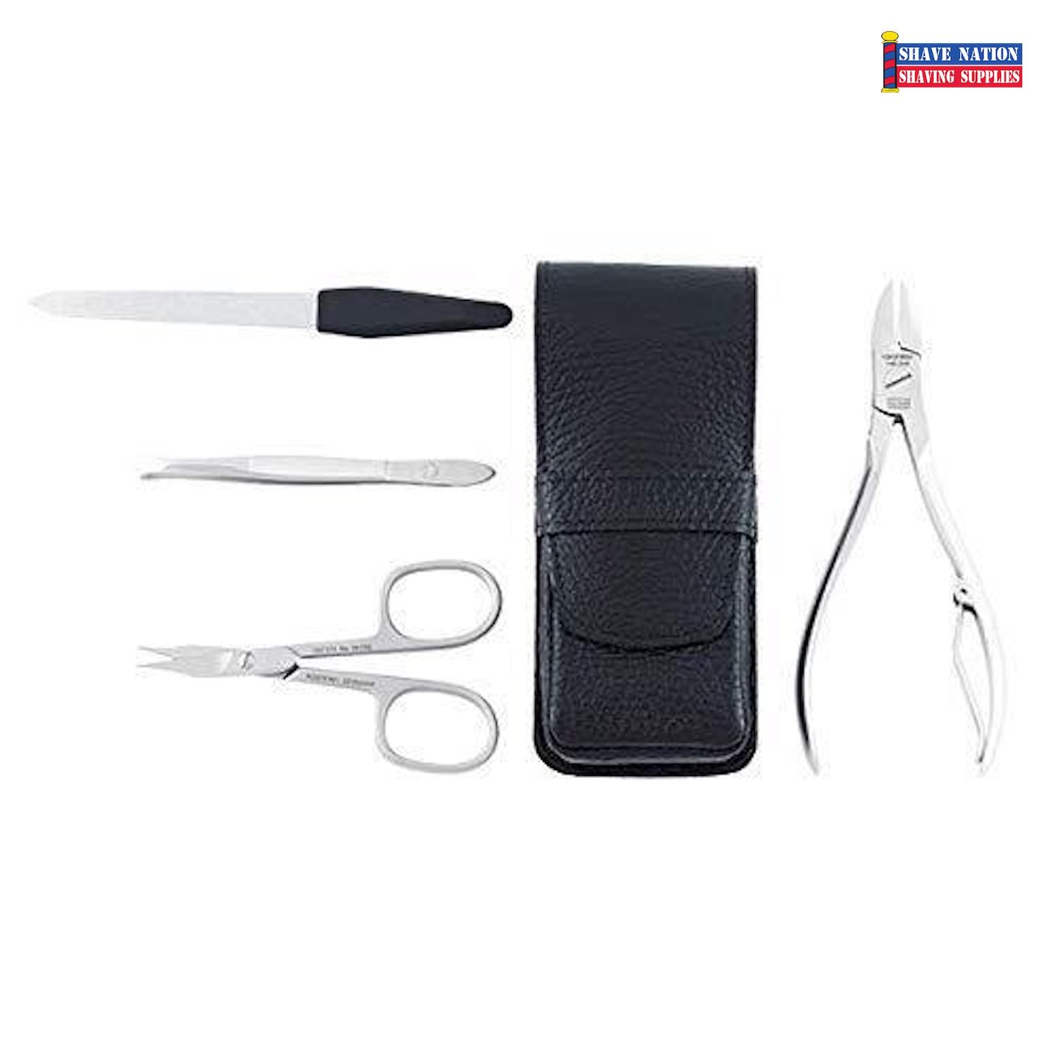 Dovo Deluxe 4 Piece Manicure Kit with Case