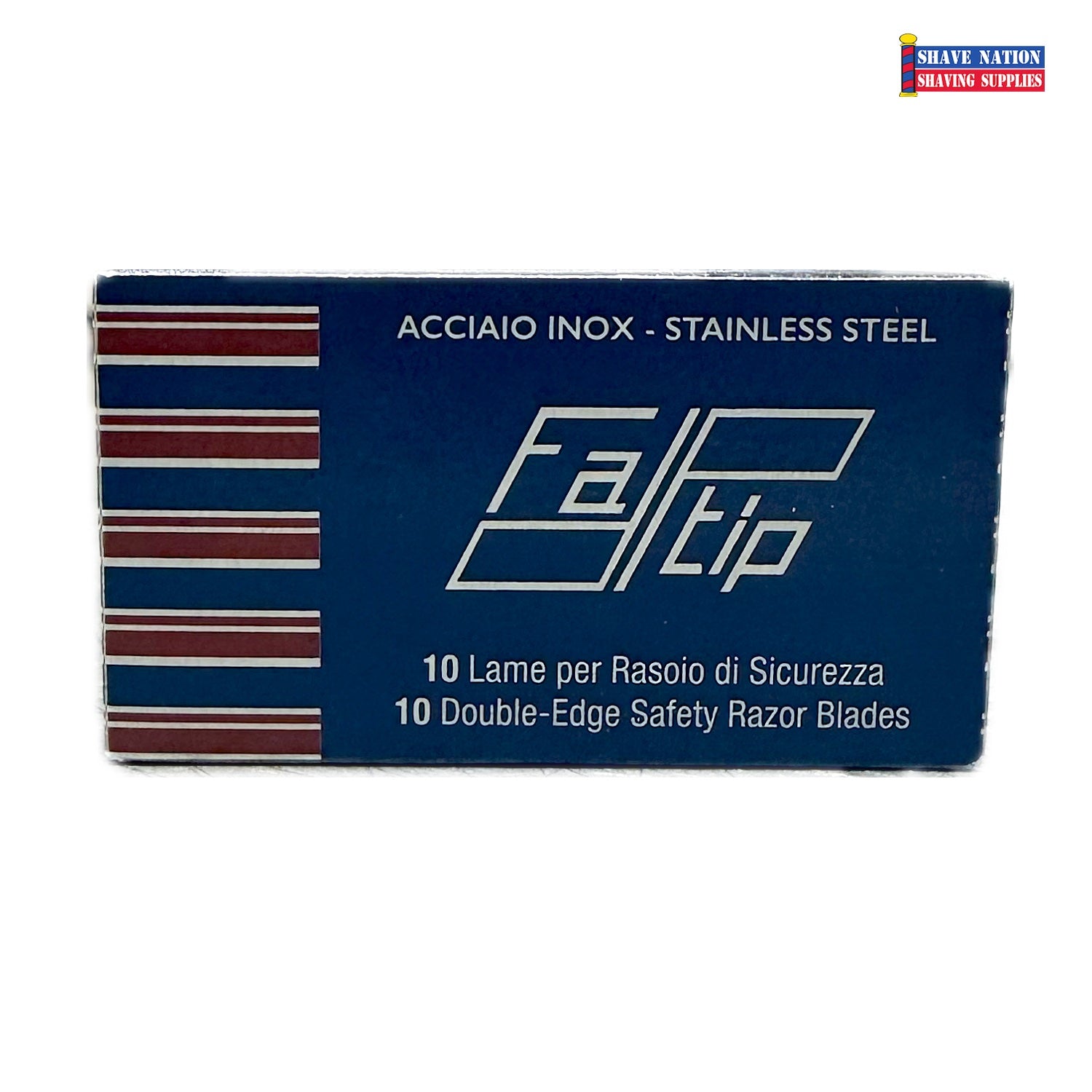 Fatip Stainless Steel DE Razor Blades 10 Pk