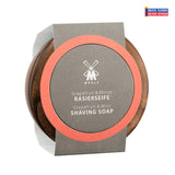 Mühle Grapefruit & Mint Shaving Soap in Wooden Bowl