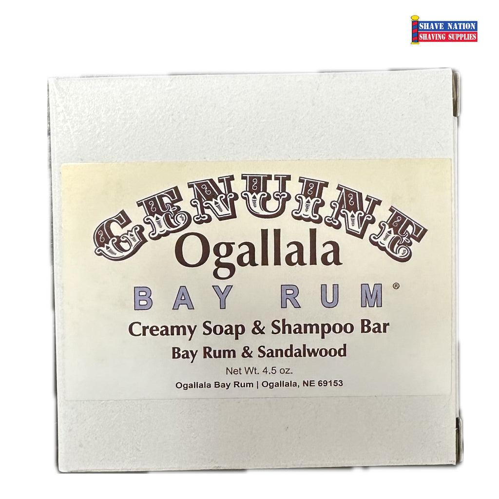 Ogallala Bay Rum and Sandalwood Creamy Soap and Shampoo Bar