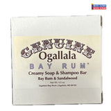 Ogallala Bay Rum and Sandalwood Creamy Soap and Shampoo Bar