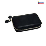PureBadger Black Leather Zip Travel Case