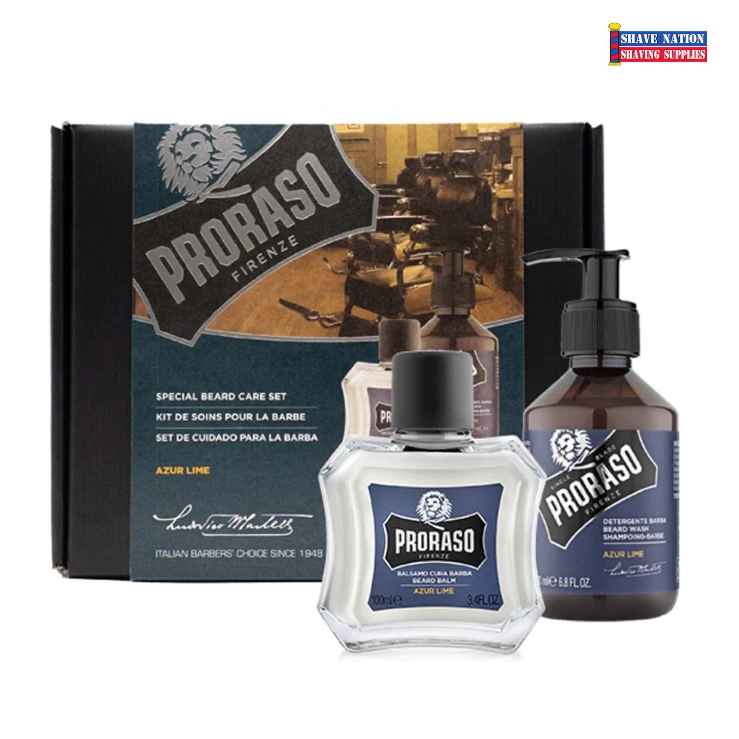 Proraso Beard Care Duo Box-Azur Lime-Wash & Balm