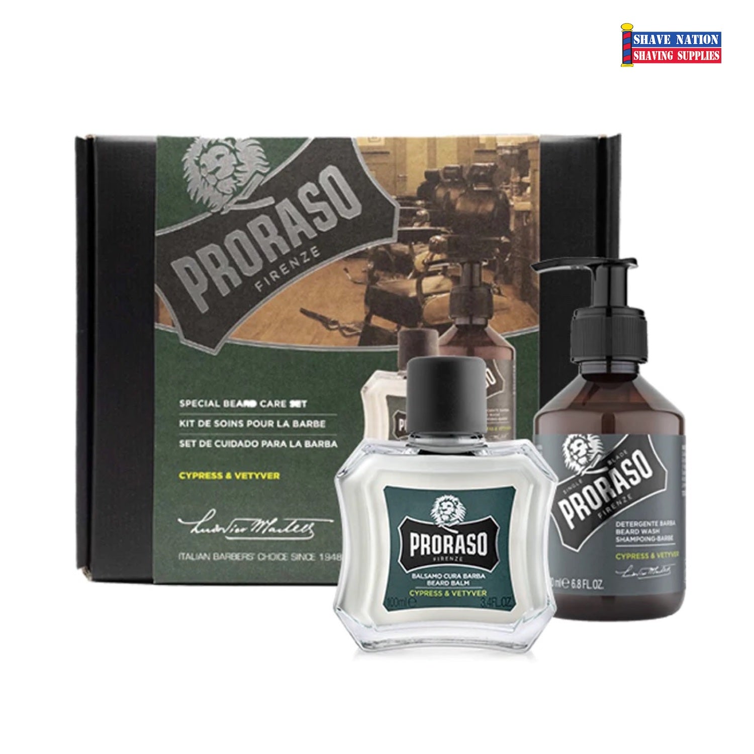 Proraso Beard Care Duo Box-Cyprus & Vetyver-Wash & Balm