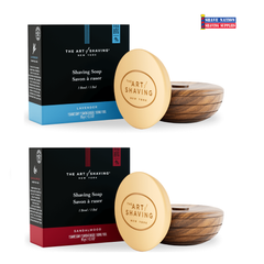 Art of Shaving Soap in Wooden Bowl