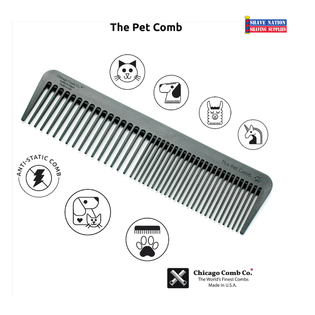 Chicago Comb Carbon Fiber Pet Comb