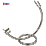 Curved Chrome Razor Stand for Straight, Shavette and Cartridge Razors