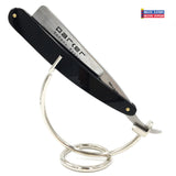 Curved Chrome Razor Stand for Straight, Shavette and Cartridge Razors