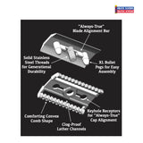 Fine Accoutrements DE5 Open Comb Safety Razor with Feather Blades