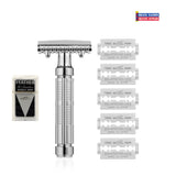 Fine Accoutrements DE5 Open Comb Safety Razor with Feather Blades