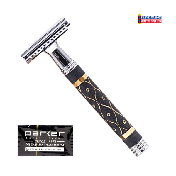 Parker 65R Double Edge DE Safety Razor 3-Piece | Shave Nation
