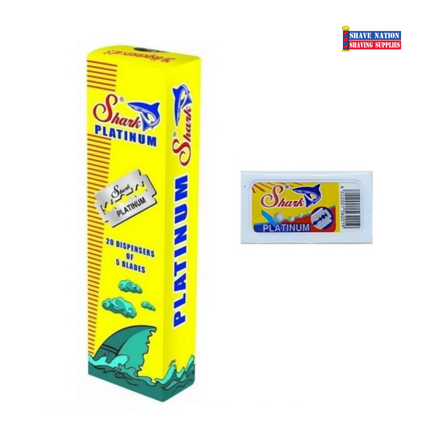 Shark Platinum DE Blades 100ct Sleeve