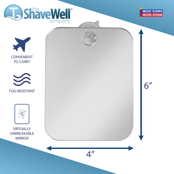 Acrylic Anti Fog Mirror Bathroom Tools Shower Shave Fogless Mirror Wall SuctZB E - Foto 6