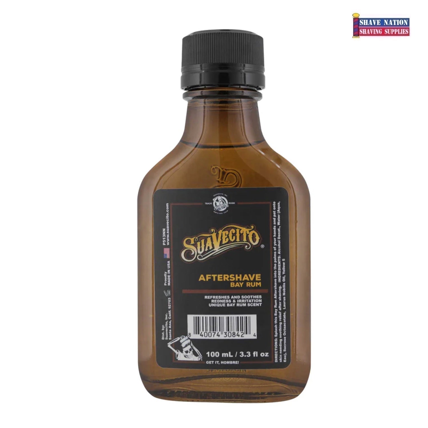 Suavecito Bay Rum Aftershave 3.3oz