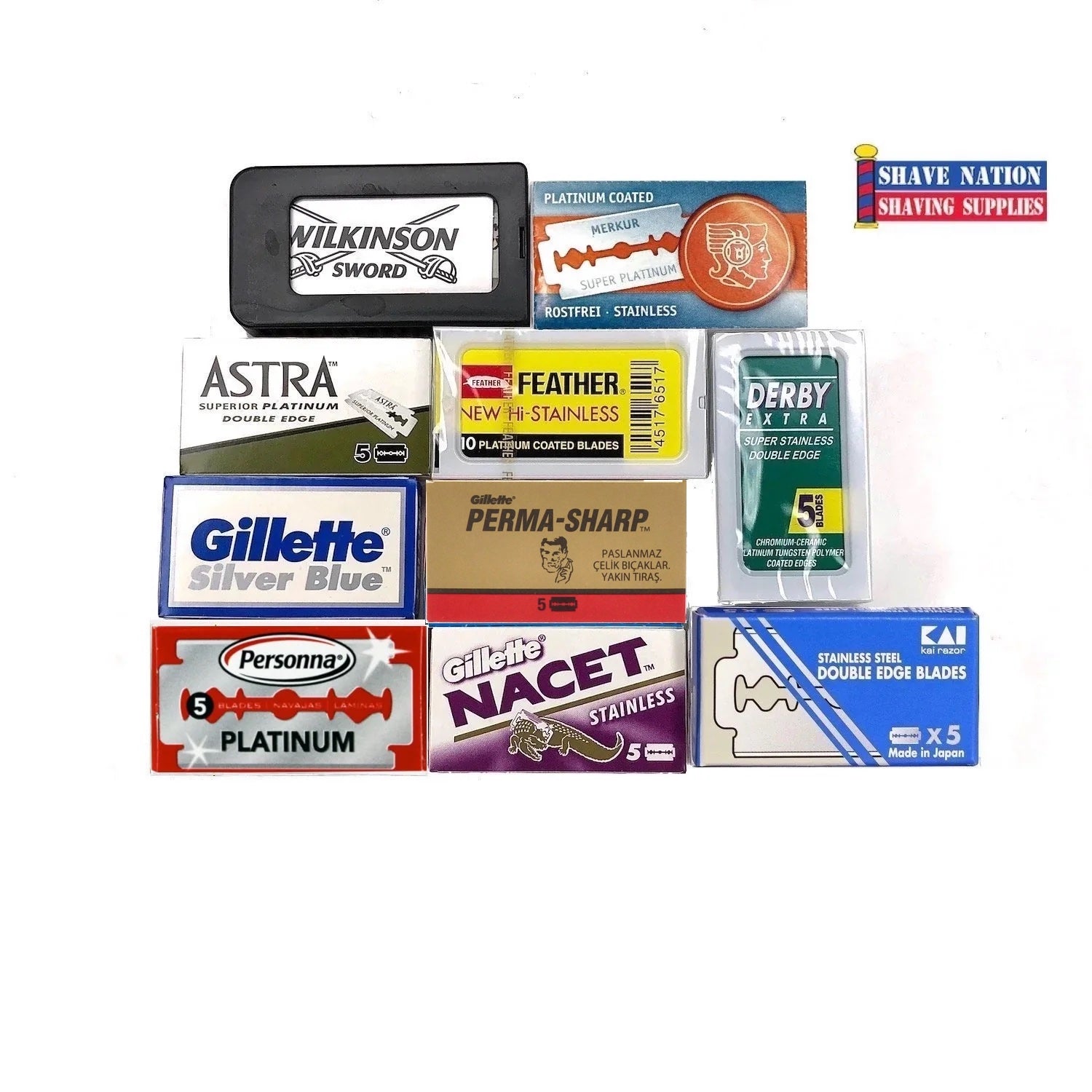 TOP 10 Most Popular DE Blades - 65 Blade Sampler