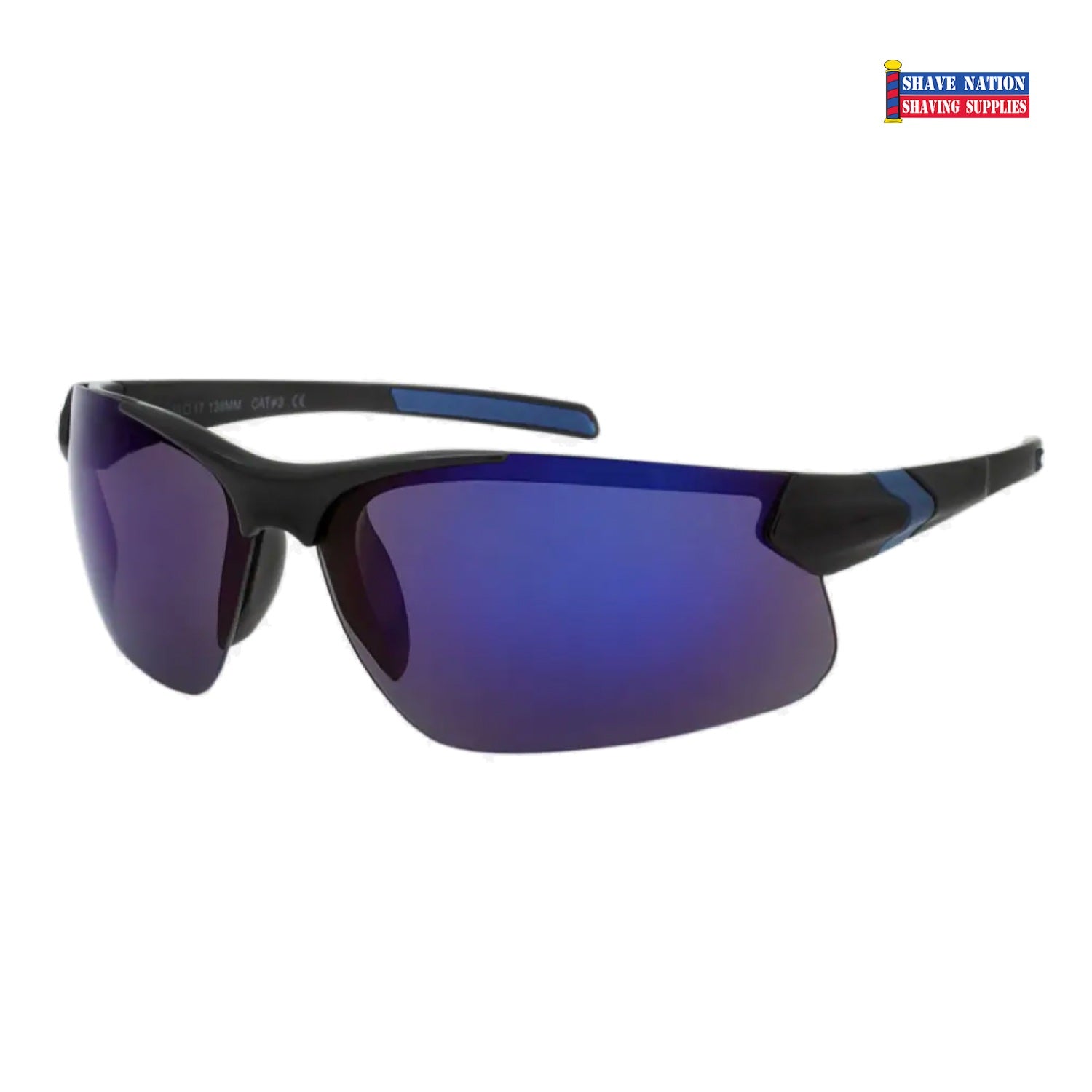 Sport Wrap Semi-Rimless Sunglasses