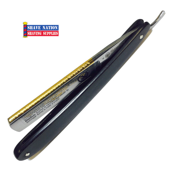 Dovo Straight Razor 5/8 Half Hollow Silver Steel Blade Ebony Handles