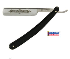 Dovo Straight Razor 5/8 Half Hollow Blade Black Acrylic Handles