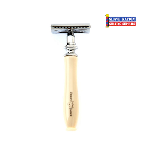 Edwin Jagger Chatsworth Safety Razor Ivory/Chrome IVCSR Shave Nation