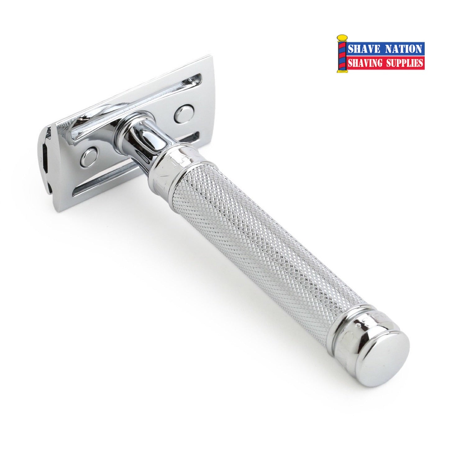 Edwin Jagger Closed Comb DE89KN14BL Knurled Handle Safety Razor