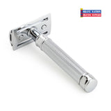 Edwin Jagger Closed Comb DE89KN14BL Knurled Handle Safety Razor