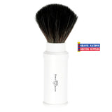 Edwin Jagger White Travel Shaving Brush (Black Synthetic)