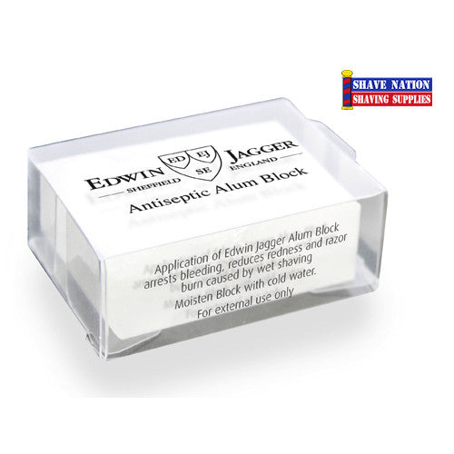 Edwin Jagger Alum Block 54g Seals Shaving Cuts & Nicks Shave Nation
