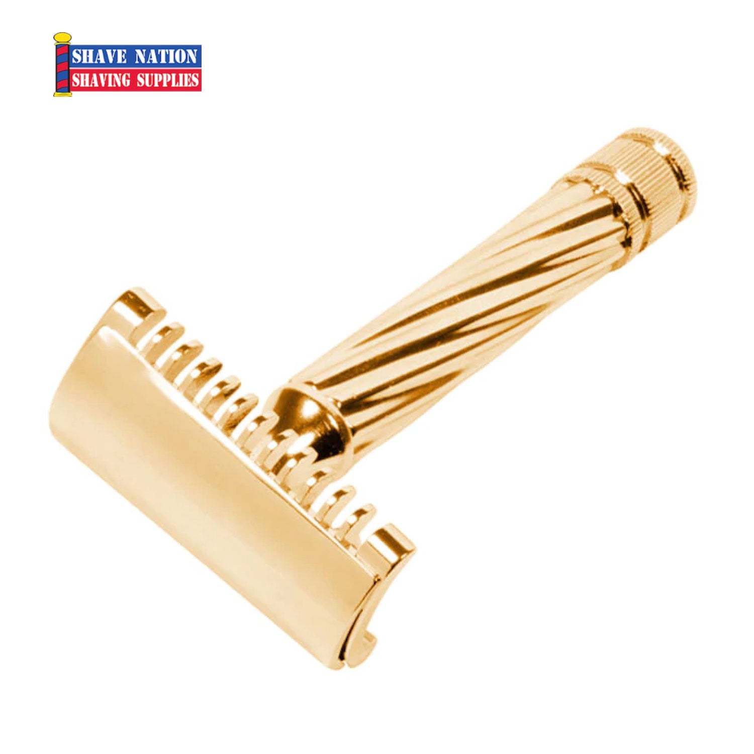 Fatip Lo Storto Open Comb Slant Bar Gold Safety Razor