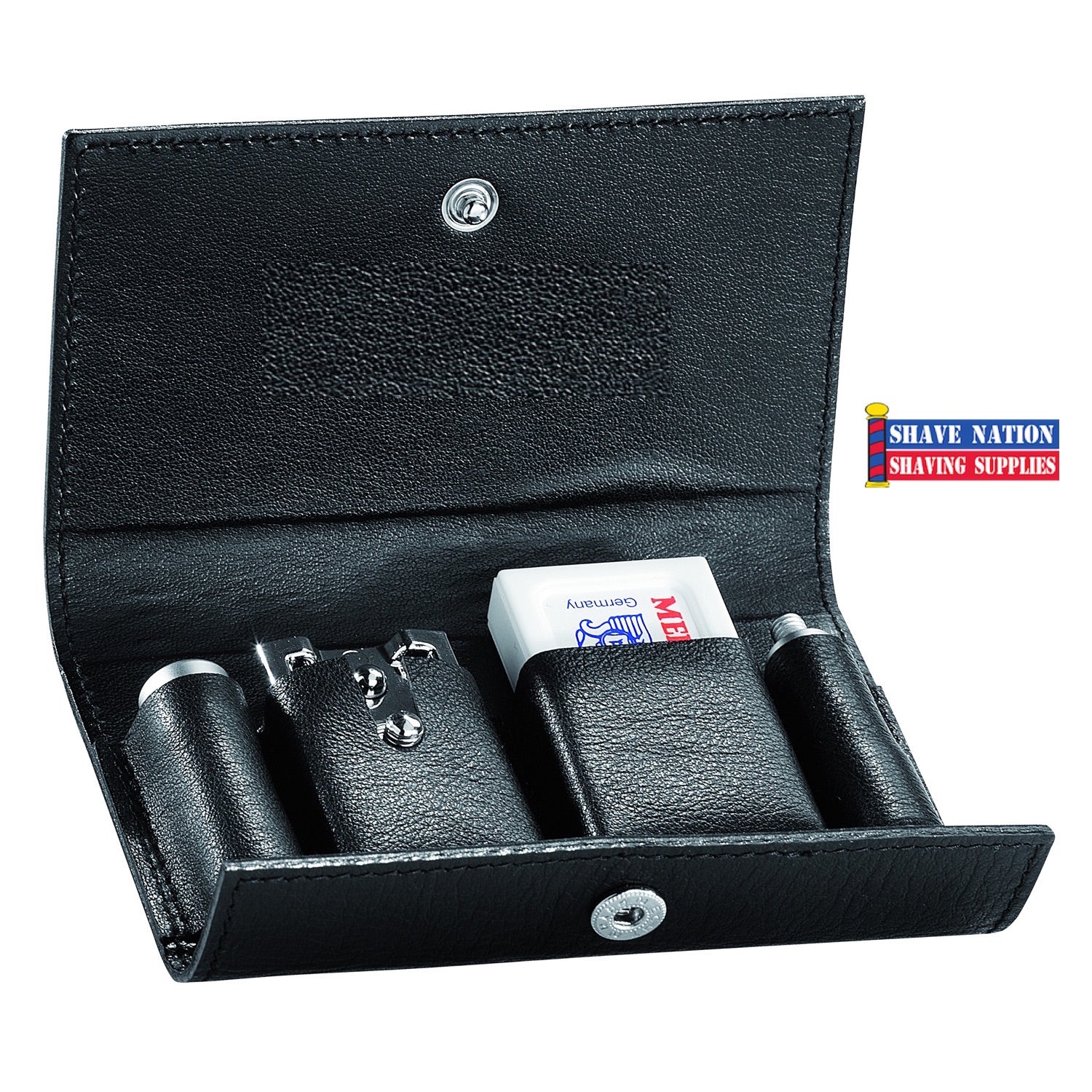 Merkur 46C Satin Safety Razor Travel Set with Blades