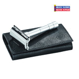 Merkur 46C Satin Safety Razor Travel Set with Blades