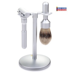 Merkur Futur Adjustable Safety Razor Set 3-Piece Brushed Satin Chrome