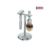 Merkur Futur Adjustable Safety Razor Set 3-Piece Polished Chrome