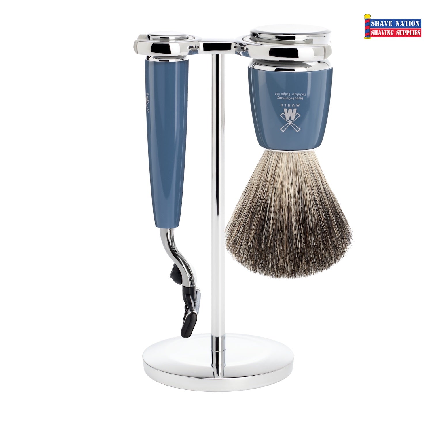 Muhle RYTMO Petrol Blue 3Pc Mach3 Shaving Set