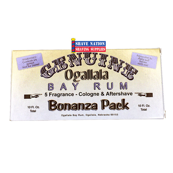 Ogallala Bay Rum Aftershave Bonanza Sampler Pack Shave Nation Shaving