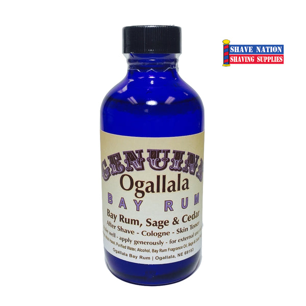 Ogallala Bay Rum Sage & Cedar Aftershave 4oz Shave Nation Shaving
