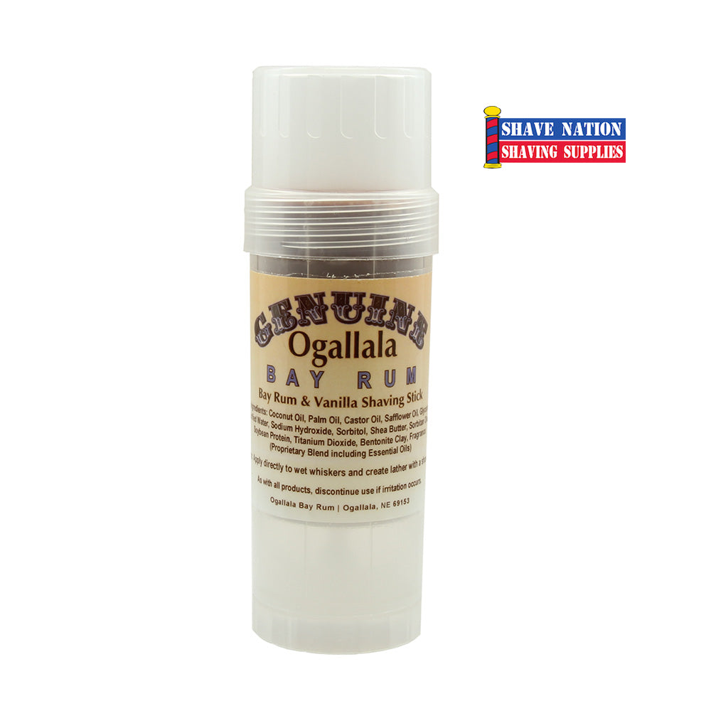 Ogallala Bay Rum & Vanilla Shaving Stick