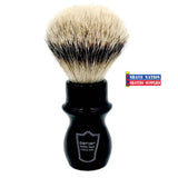 Parker Silvertip Badger Mug Shave Brush Black Handle