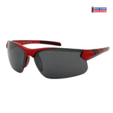 Sport Wrap Semi-Rimless Sunglasses