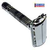 Rockwell R1 Butterfly Safety Razor Gun Metal or White Chrome