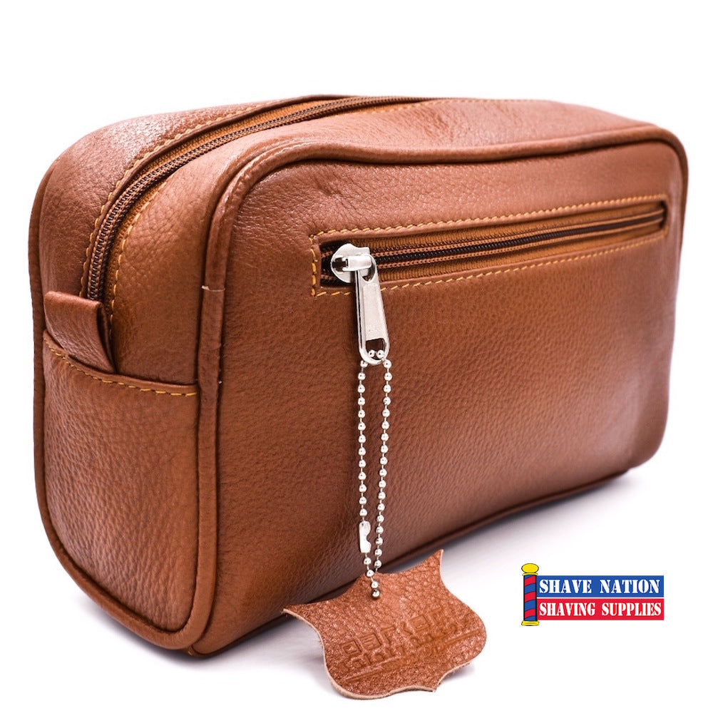 Parker Saddle Brown Deluxe Dopp Case
