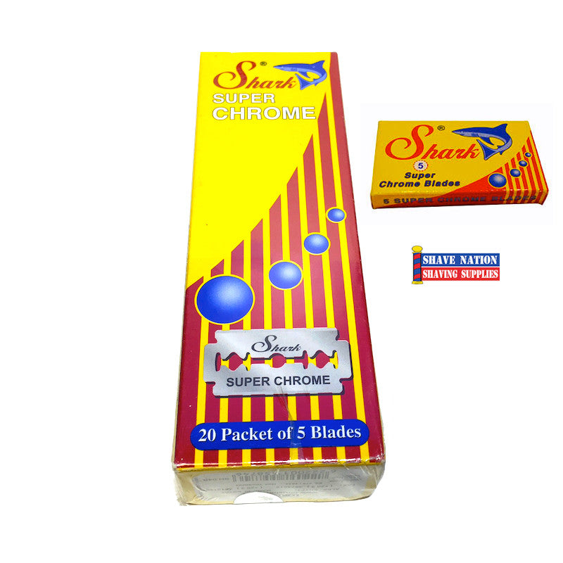 Shark Super Chrome DE Blades 100ct Sleeve