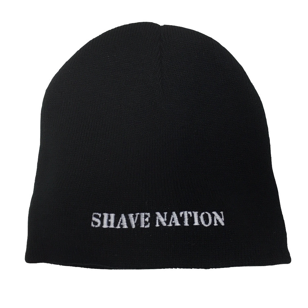 Shave Nation Black Fitted Knit Cap