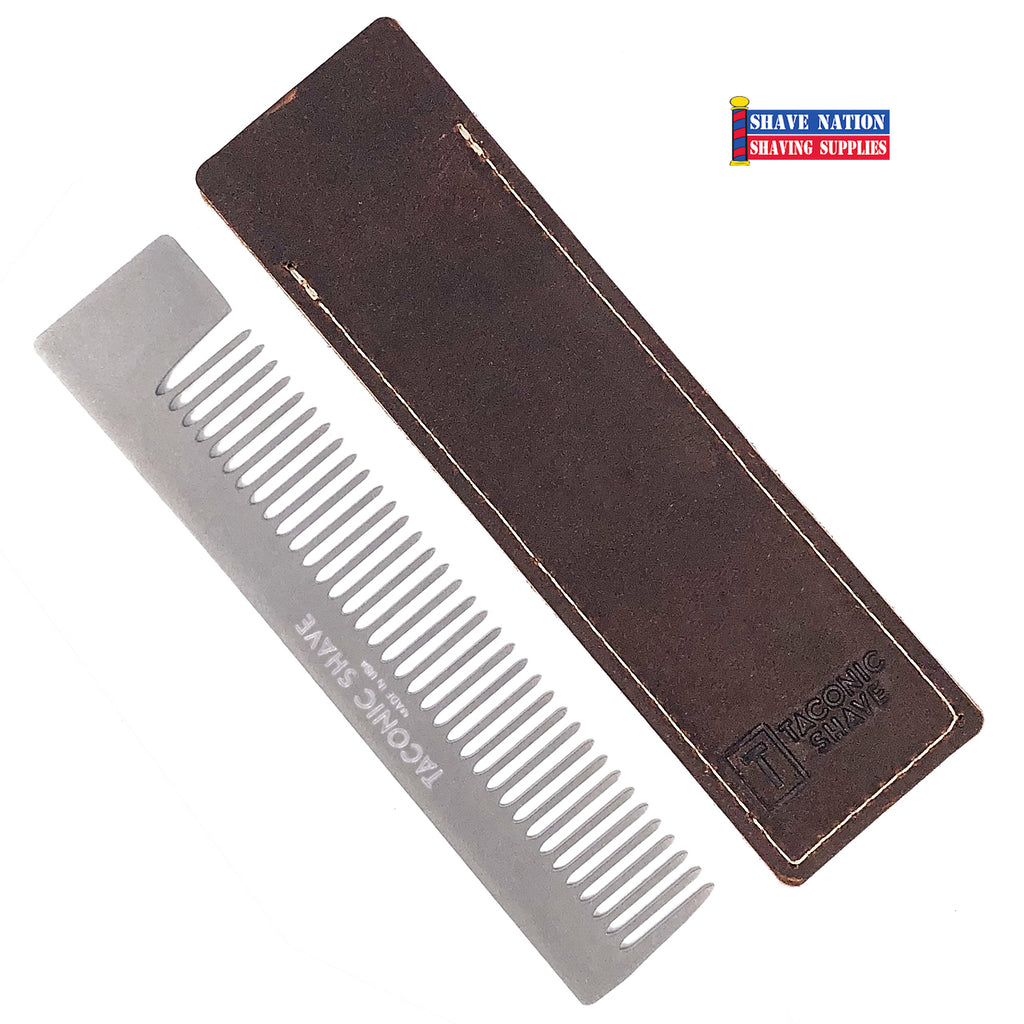 DISCONTINUED Taconic Stainless Steel Pocket Comb and Sheath