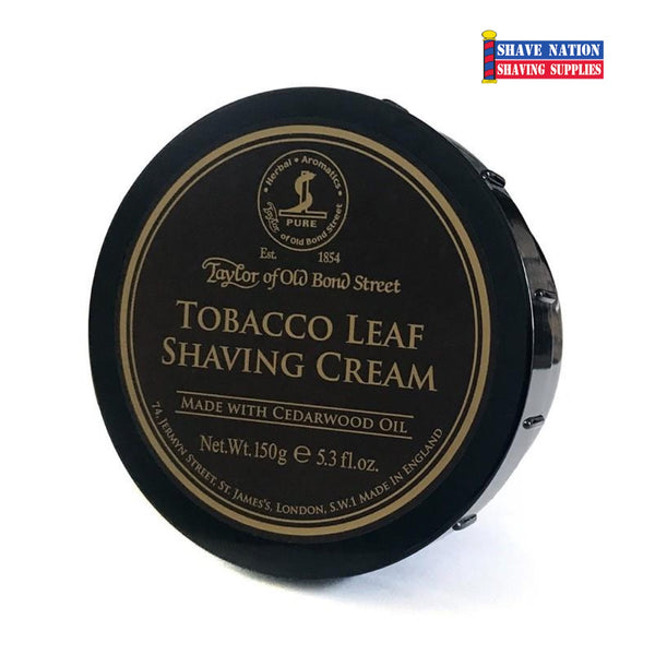 Taylor of Old Bond Street Tobacco Leaf Shaving Cream Jar | Shave Nation  Shaving Supplies®