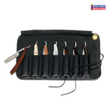 Thiers Issard 7-Day Leather Straight Razor Roll Storage Case