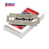 Timor 3-Piece Closed Comb Safety Razor with Travel Pouch and Blades