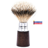 Parker Walnut & Chrome Handle Silvertip Badger Brush