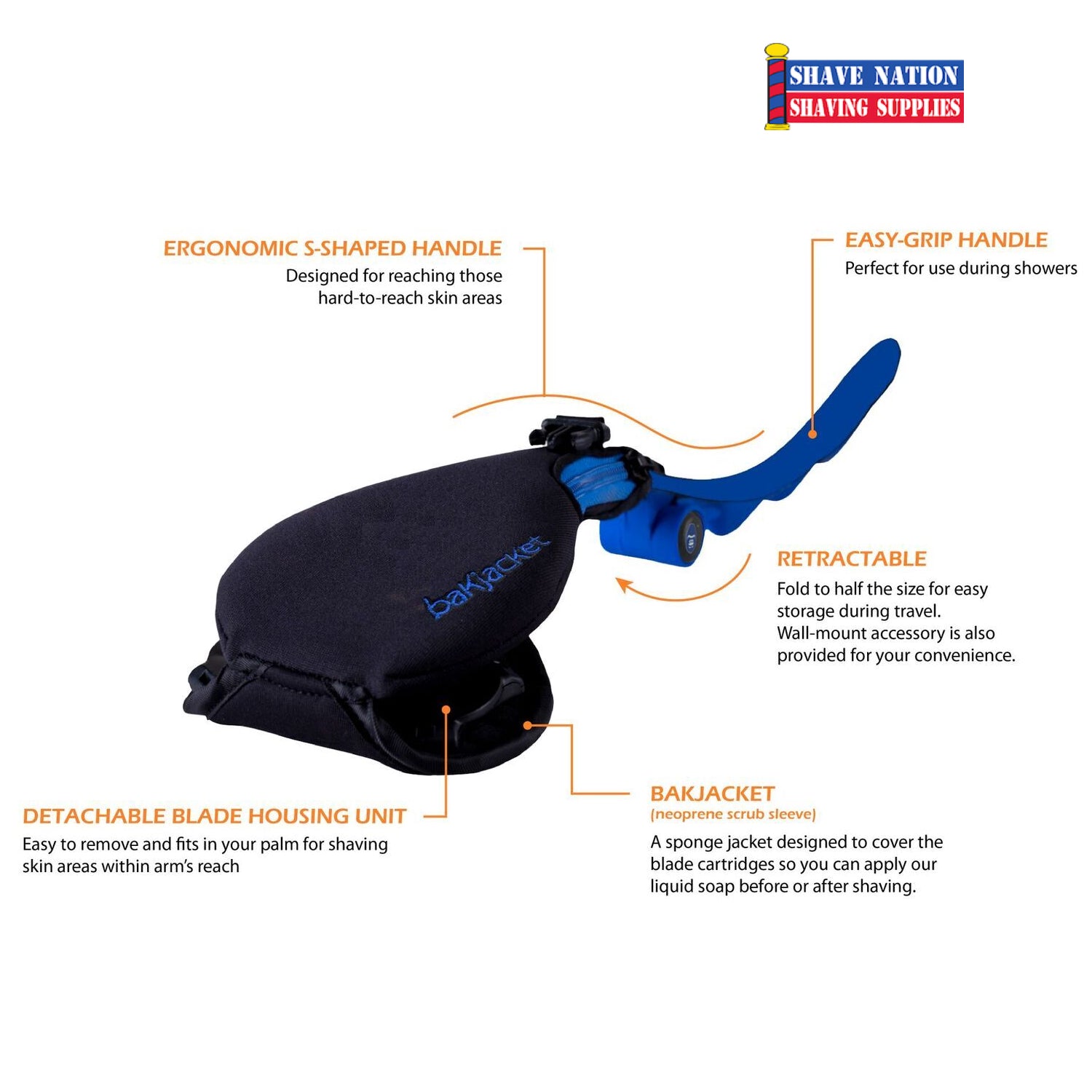 BAKBLADE 2.0 ELITE PLUS Back Shaver